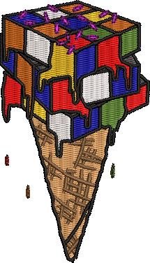 Melting Rubiks Cube Cone