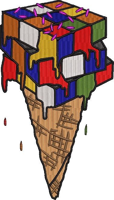 Melting Rubiks Cube Cone