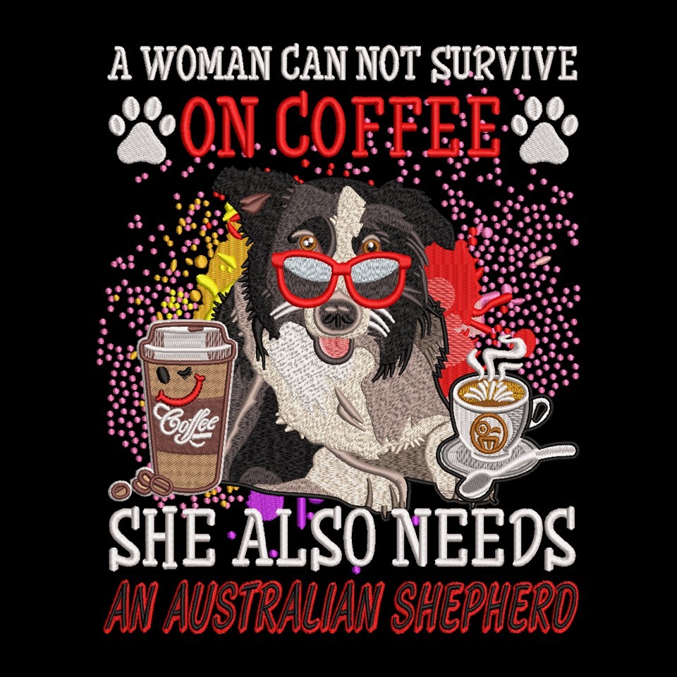 Coffee And Australian Shepherd