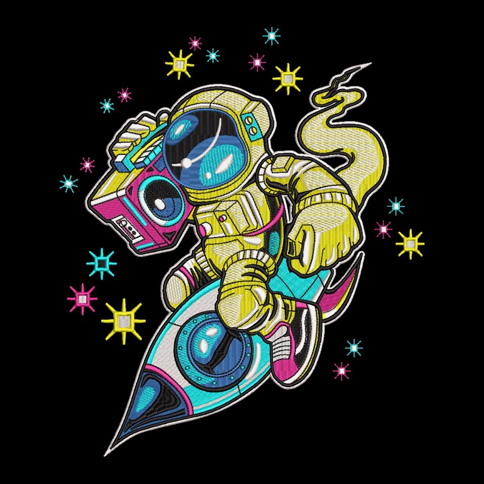 Astronaut Listening Music Astronaut Listening Music