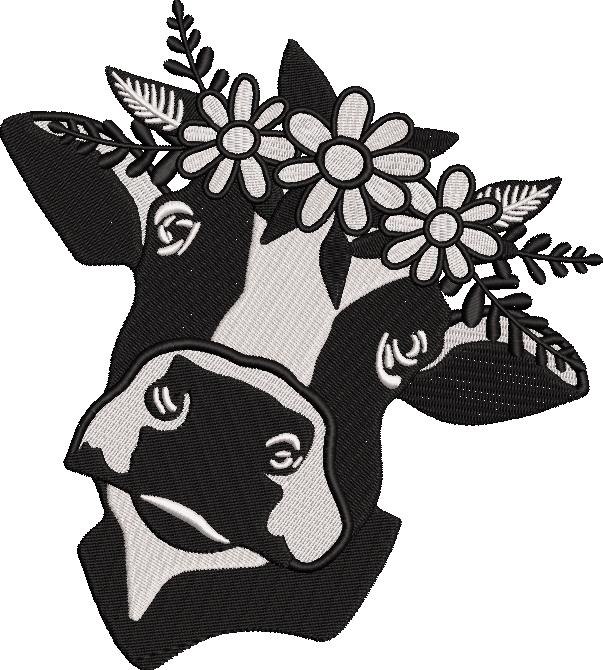 Cow In A Floral Wreath Cow In A Floral Wreath