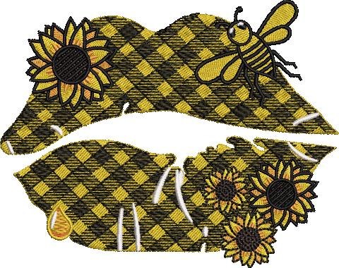 Sunflower Lips And Bee Sunflower Lips And Bee