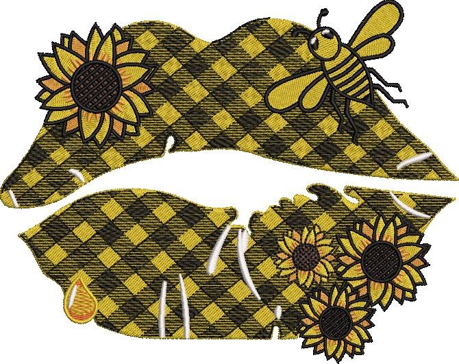 Sunflower Lips And Bee Sunflower Lips And Bee