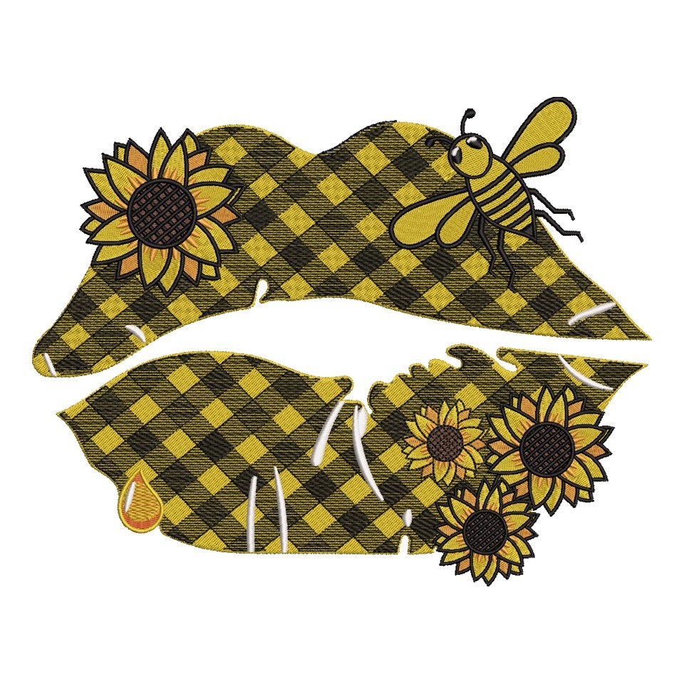Sunflower Lips And Bee Sunflower Lips And Bee