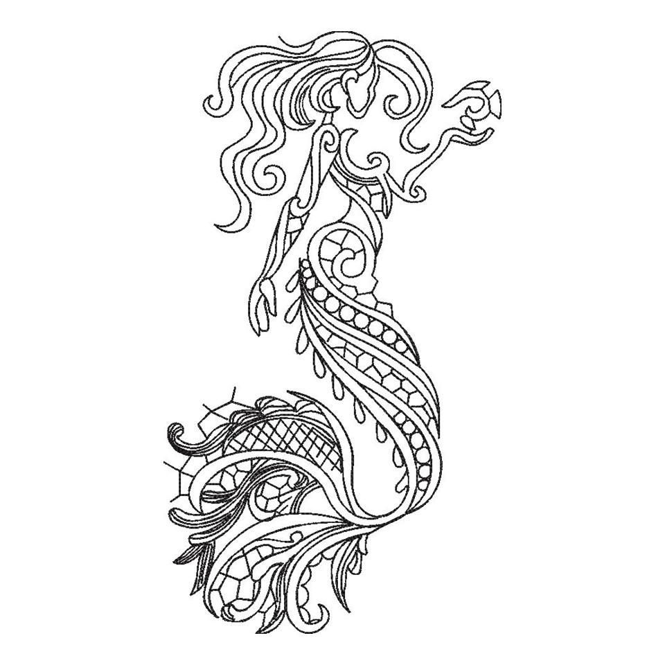 Mermaid Mandala Design Mermaid Mandala Design