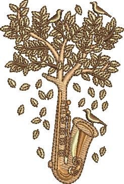 Saxophone Tree Design Saxophone Tree Design