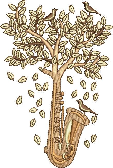 Saxophone Tree Design Saxophone Tree Design