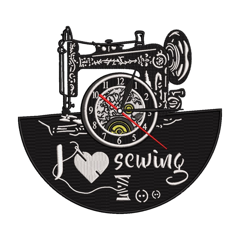 Sewing Machine Clock Sewing Machine Clock