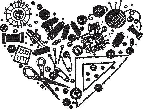 Sewing Heart Shape Sewing Heart Shape