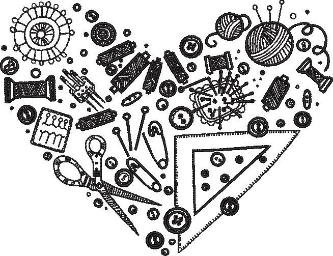 Sewing Heart Shape Sewing Heart Shape