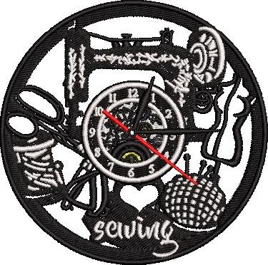 Sewing Supplies Clock Sewing Supplies Clock