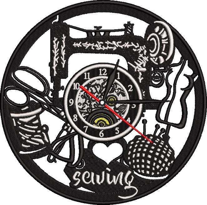 Sewing Supplies Clock Sewing Supplies Clock