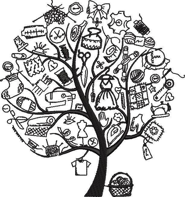 Sewing Tree Design Sewing Tree Design