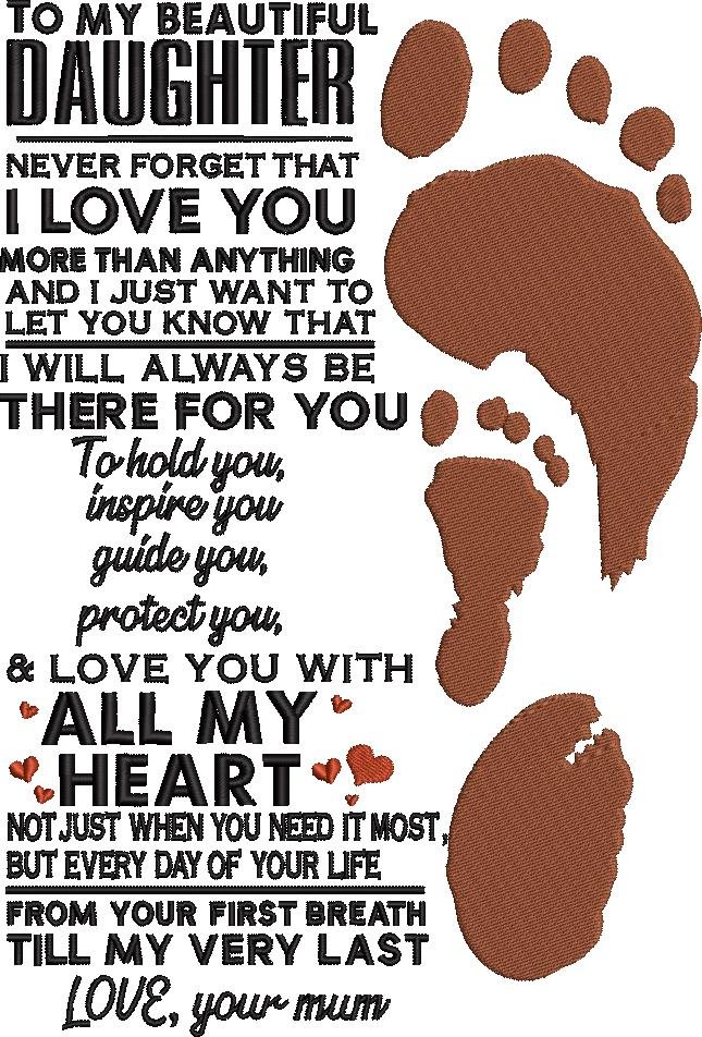 To My Beautiful Daughter