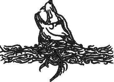 Wolf Embroidery Design