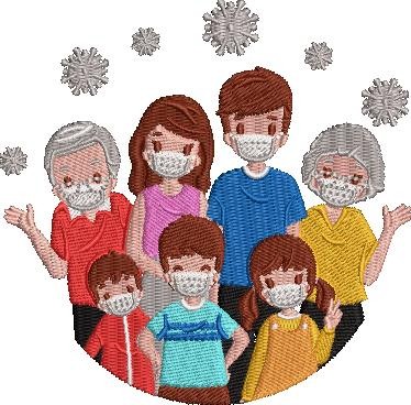 Family Wearing Face Mask Family Wearing Face Mask