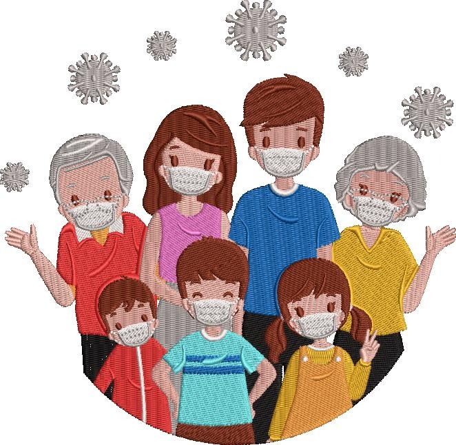 Family Wearing Face Mask Family Wearing Face Mask