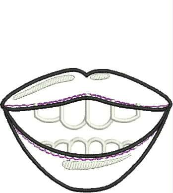 Smile Mask Full Applique - ITH