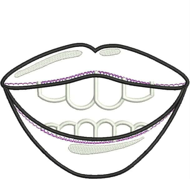 Smile Mask Full Applique - ITH