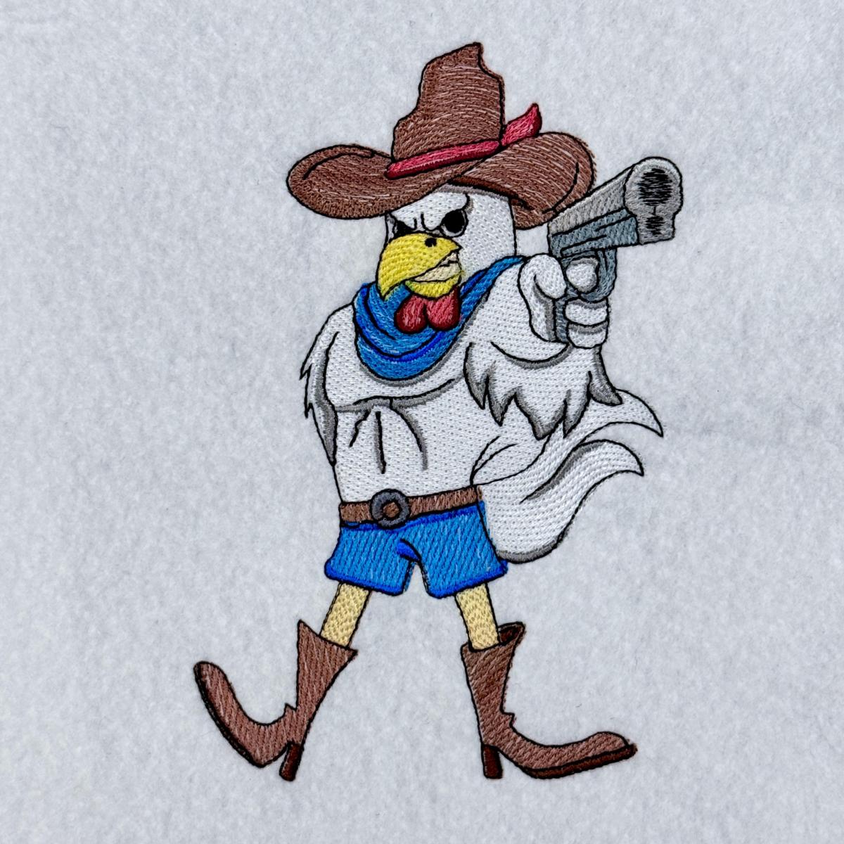 Funny Cowboy Chicken With Gun Funny Cowboy Chicken With Gun
