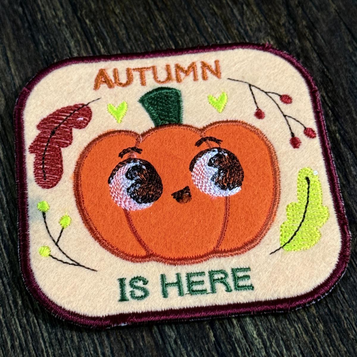 Autumn Pumpkin ITH Applique Coaster Autumn Pumpkin ITH Applique Coaster