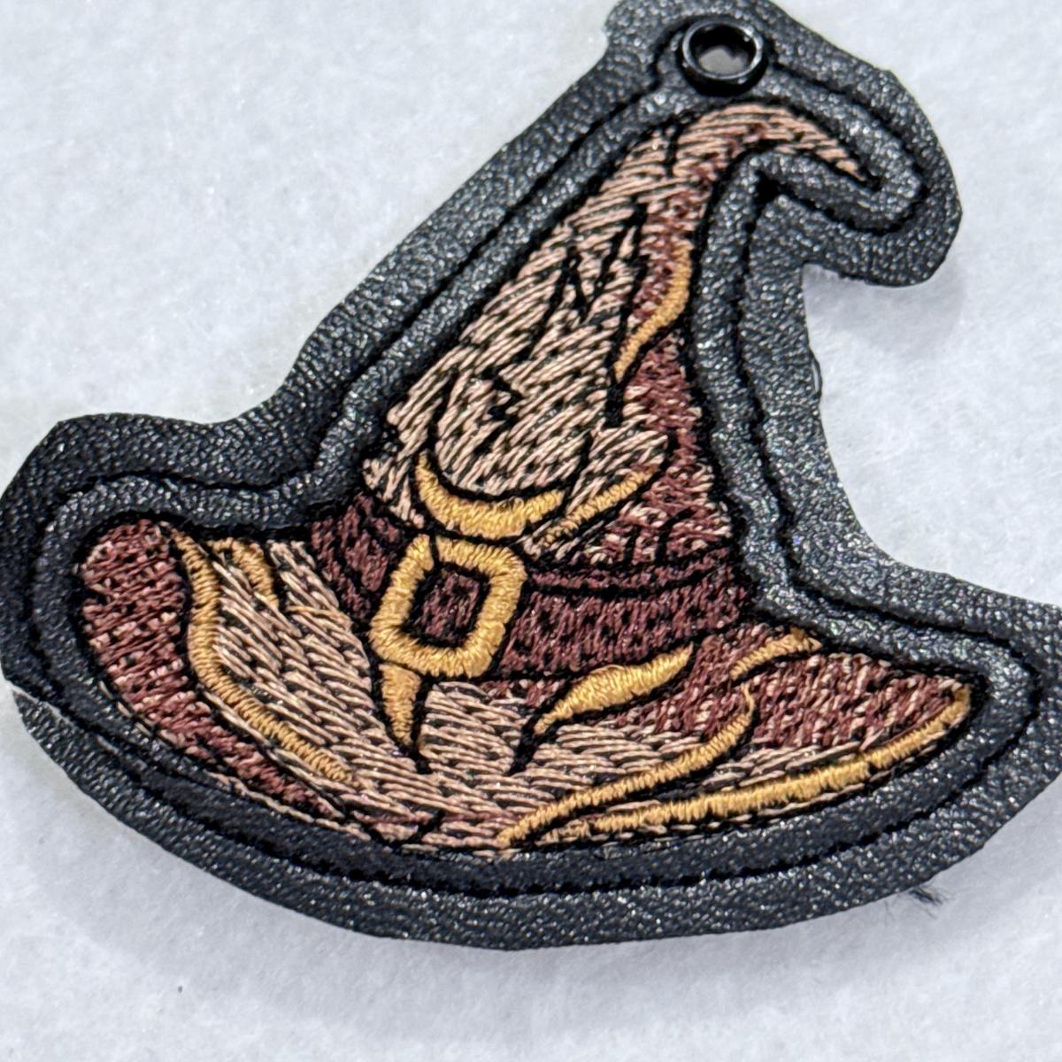 Brown Witch Hat Key Fob Brown Witch Hat Key Fob