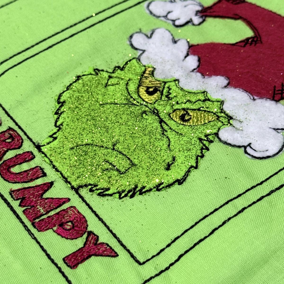 Grumpy Christmas Thief Panel Block Grumpy Christmas Thief Panel Block