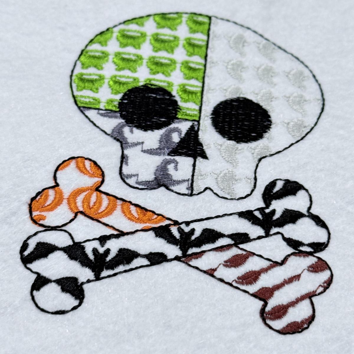Halloween Skull Patch Work