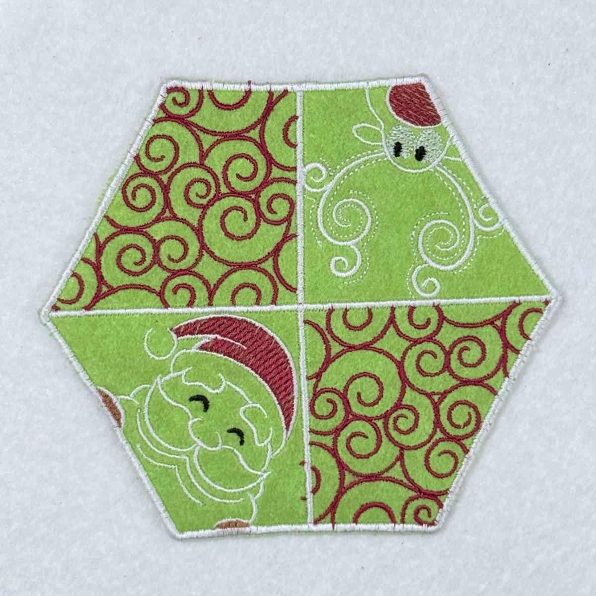 Holiday Hexagon Mugrug Holiday Hexagon Mugrug