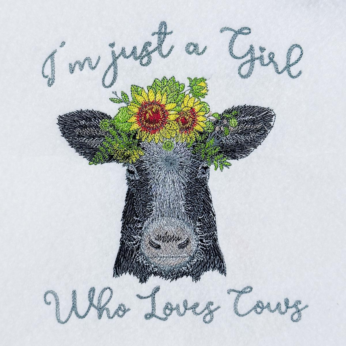 I'm Just a Girl Cow Funny Saying - Free in Aug Value Pack
