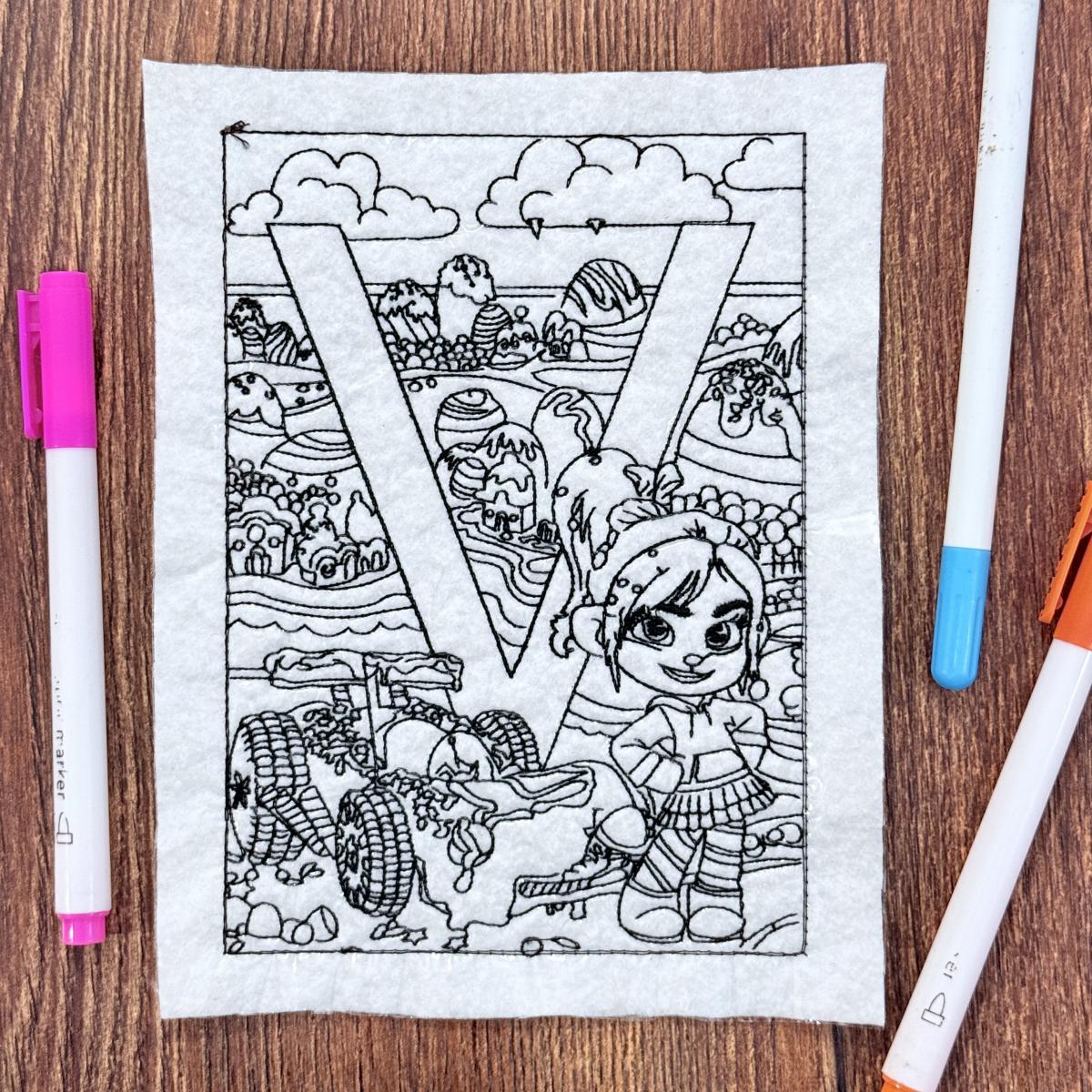 Letter V Coloring Page