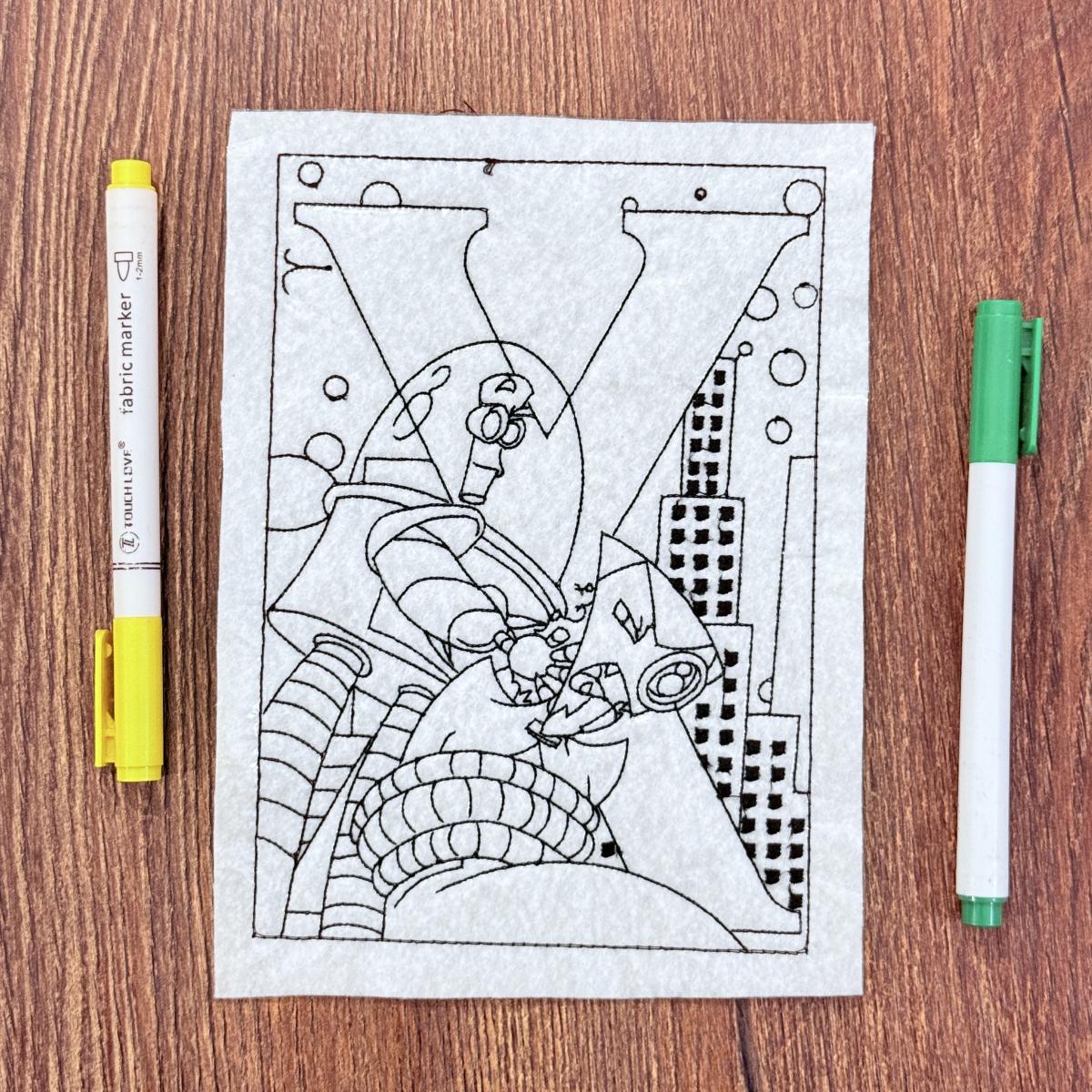 Letter X Coloring Page