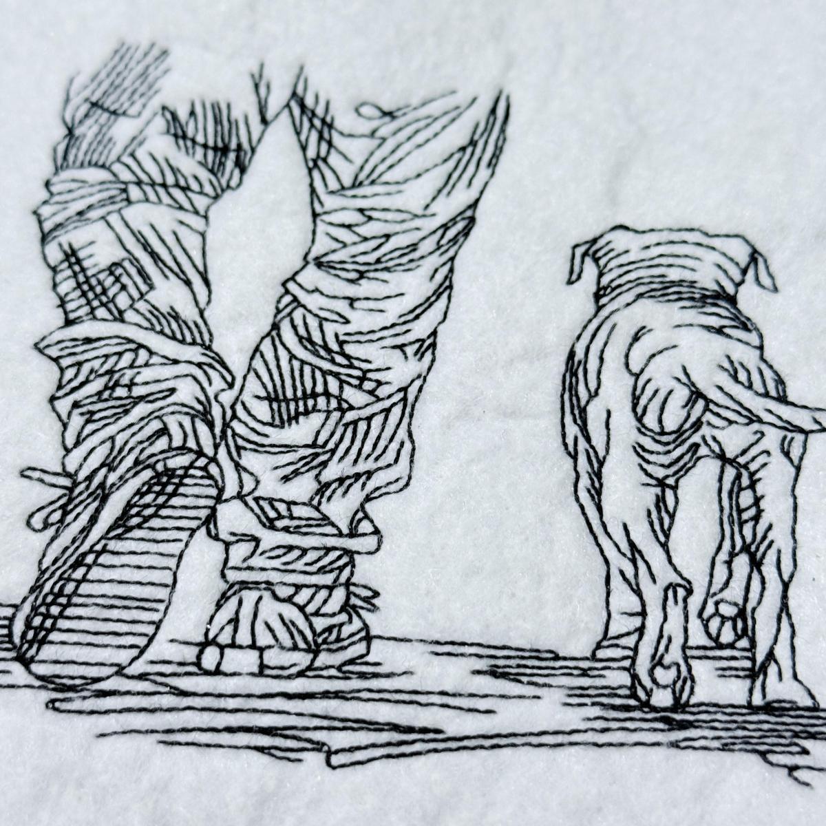 Man With Dog Line Art - Free in Sep Value Pack Man With Dog Line Art - Free in Sep Value Pack