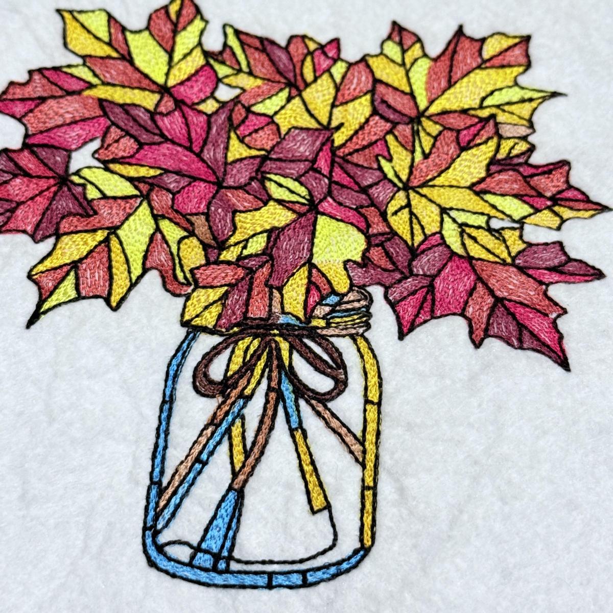 Mason Jar with Autumn Leaves - Free in Sep Value Pack Mason Jar with Autumn Leaves - Free in Sep Value Pack