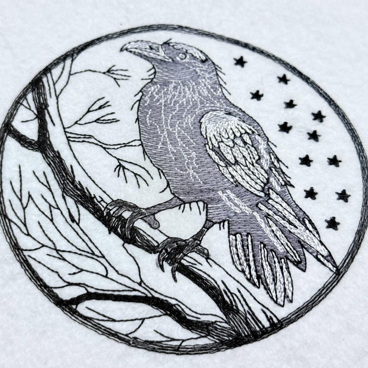 Raven On Branch Raven On Branch