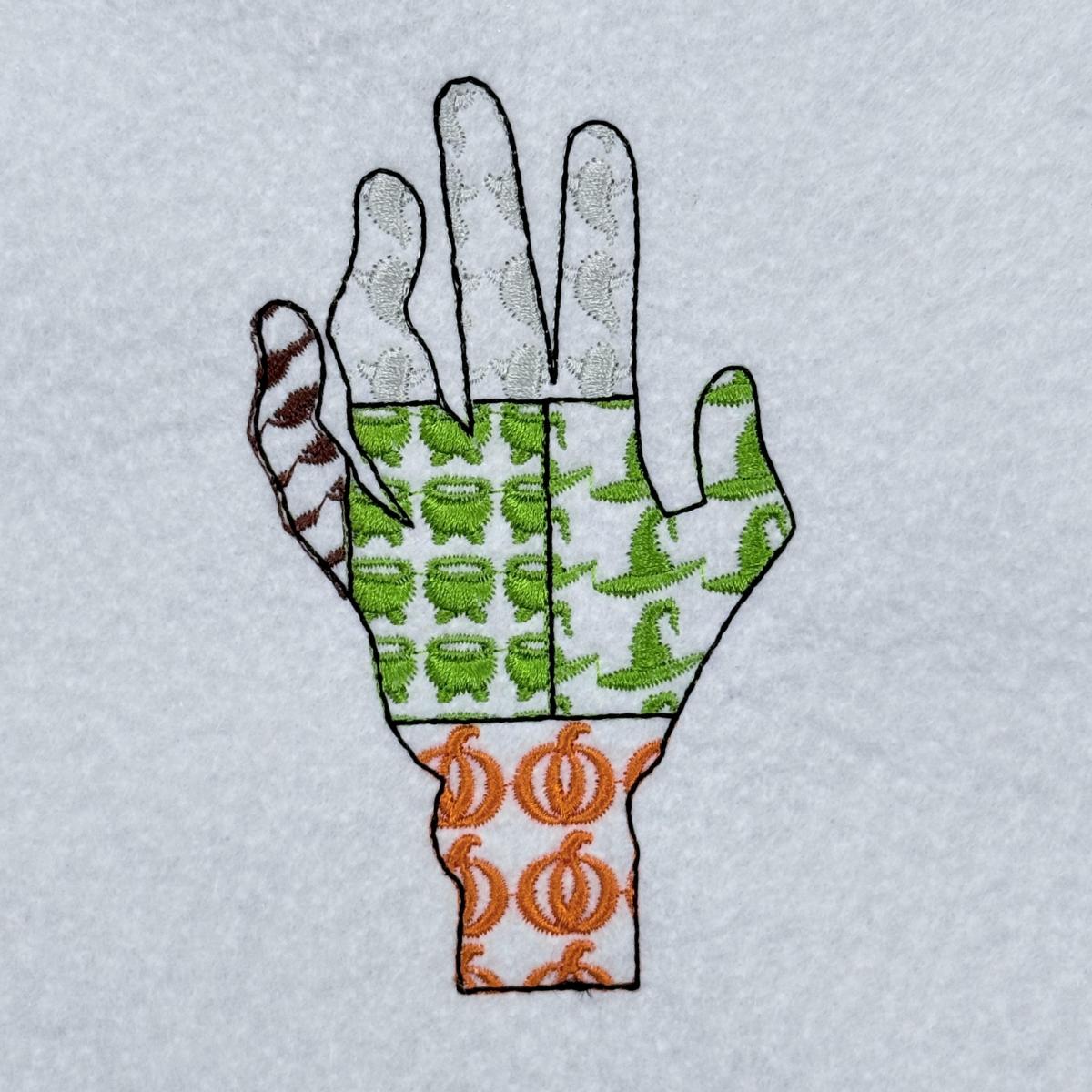 Spooky Witch Hand Patch Work