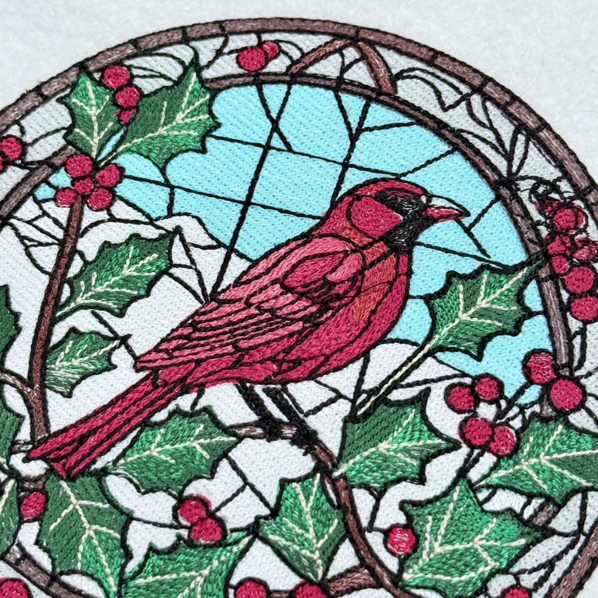 Stained Glass Cardinal Stained Glass Cardinal