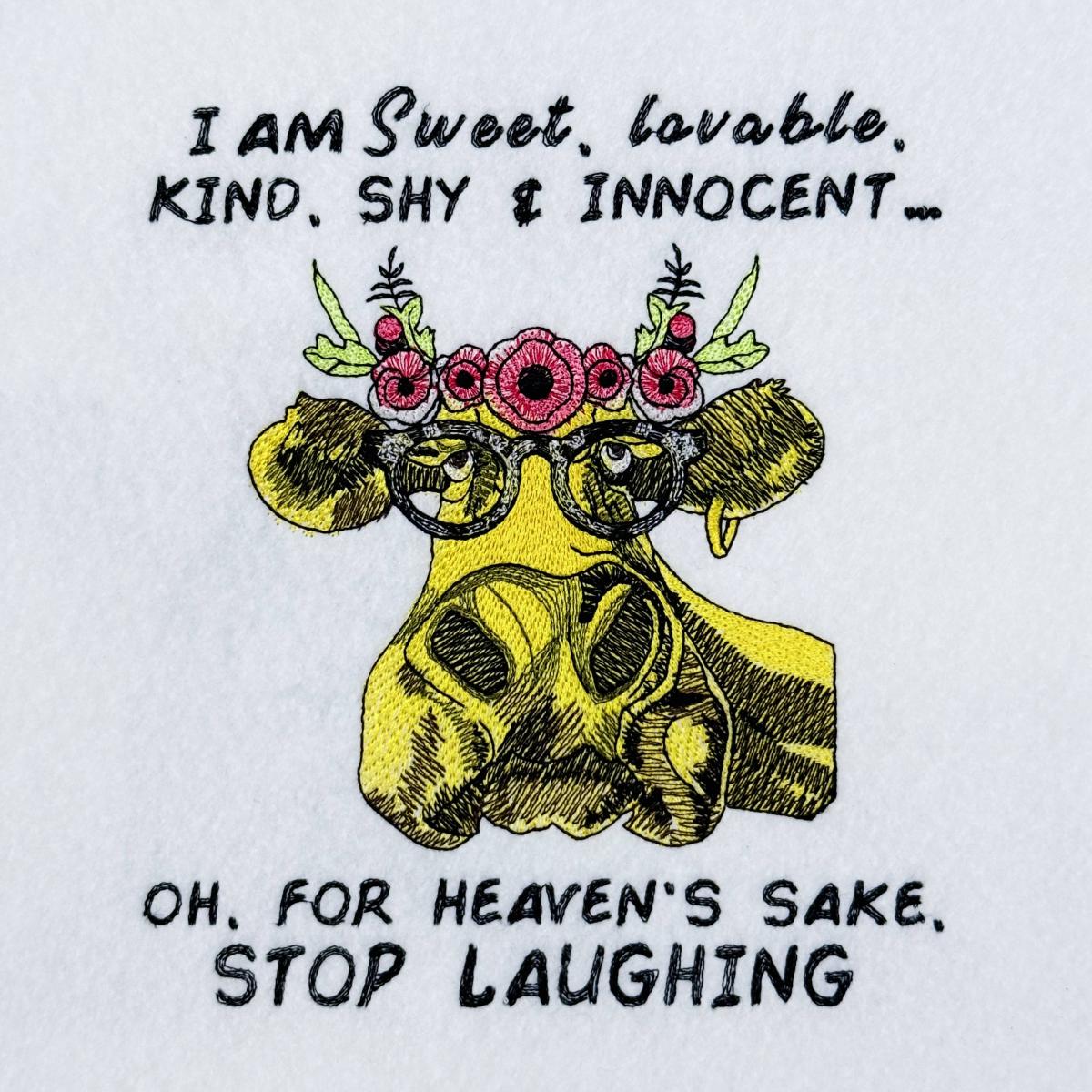 Sweet Lovable Funny Cow Saying - Free in Aug Value Pack