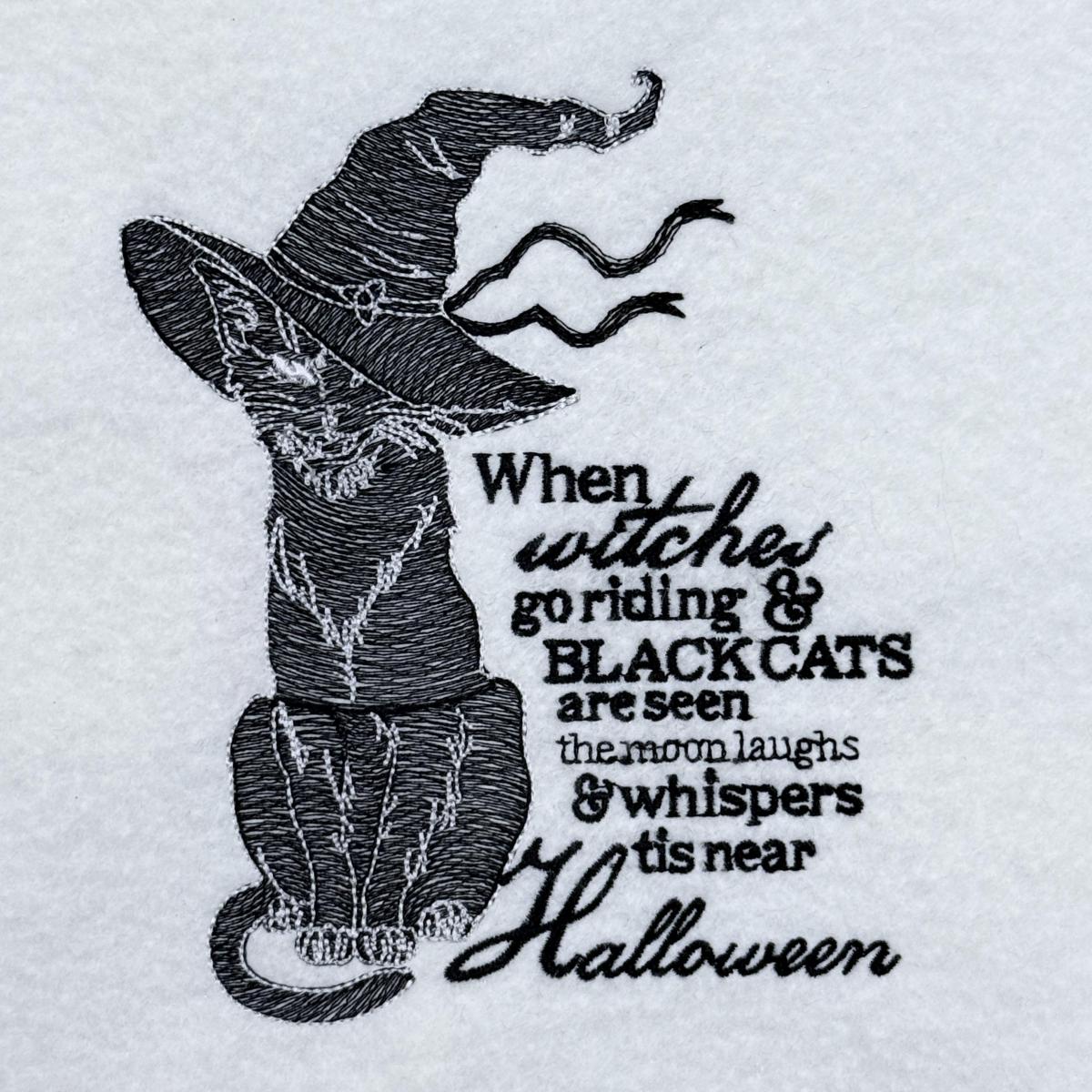 Witchy Cat With Halloween Quote Witchy Cat With Halloween Quote