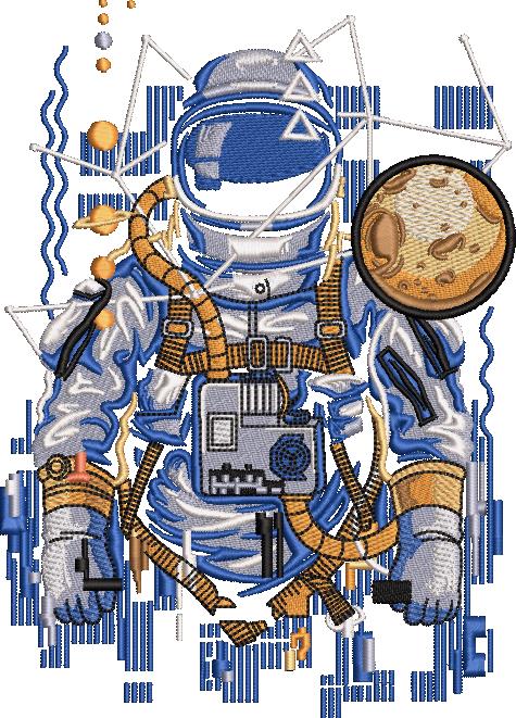 Astronaut Embroidery Pattern