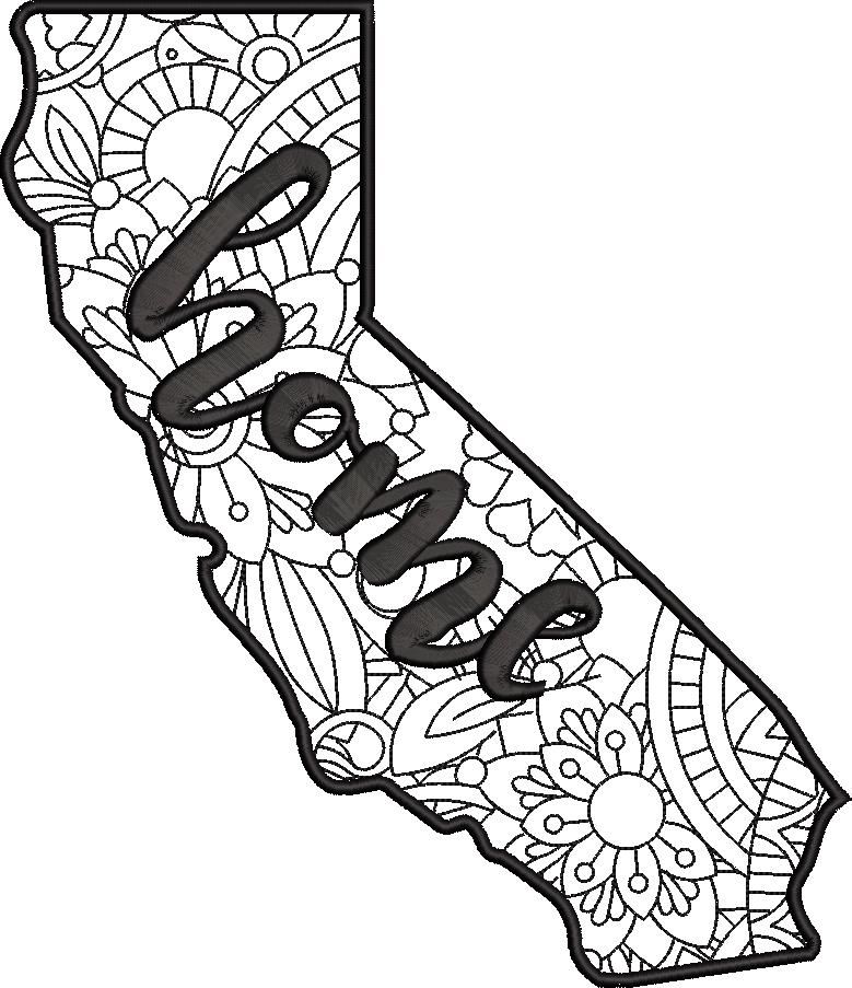 California Map Applique