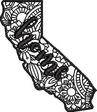California Map Applique