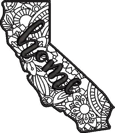 California Map Applique