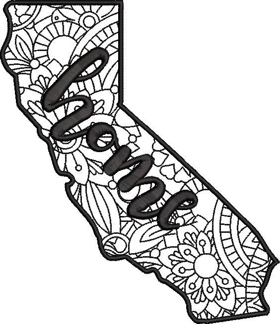 California Map Applique