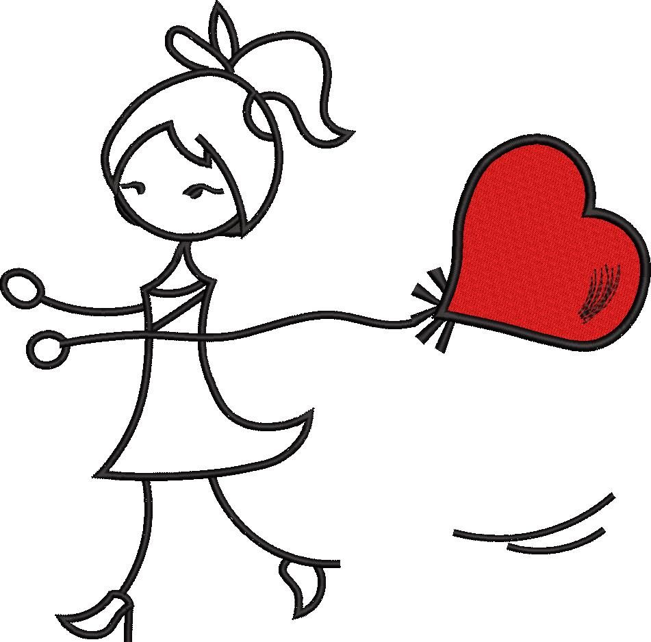 Girl With Heart Balloon Girl With Heart Balloon
