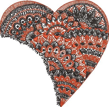 Red and Black Heart