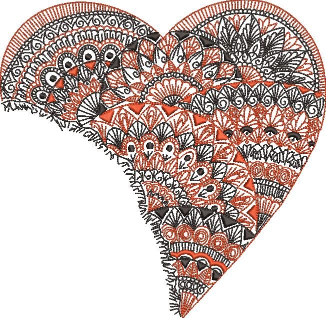 Red and Black Heart