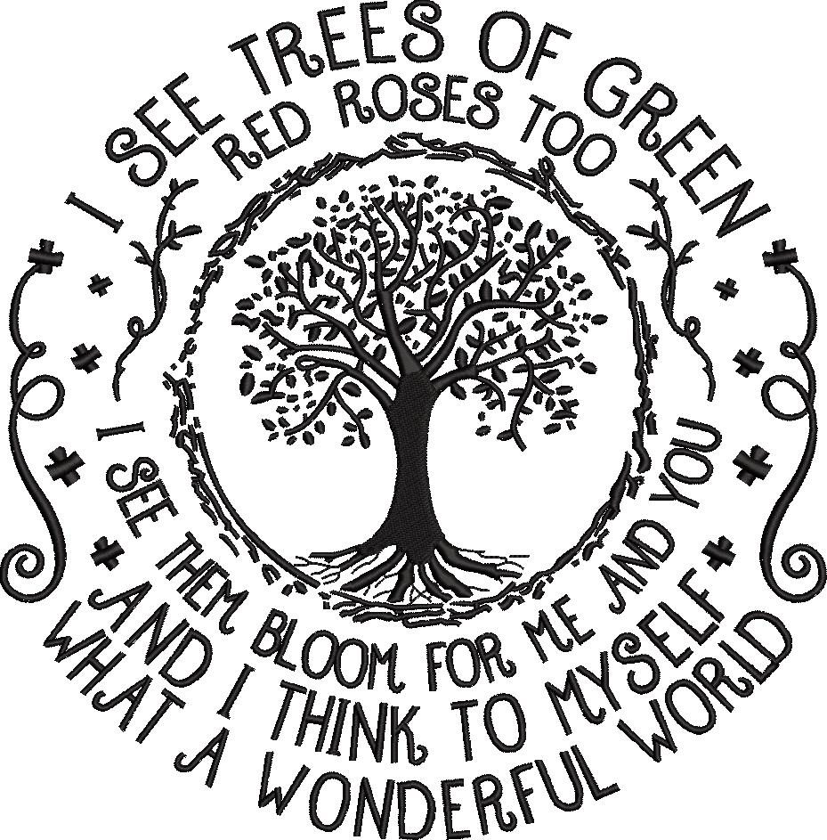 I see tree of green red roses too I see tree of green red roses too