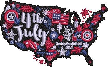 Independence Day USA Map Independence Day USA Map