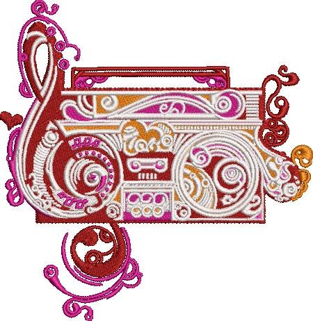 Radio Embroidery Pattern Radio Embroidery Pattern